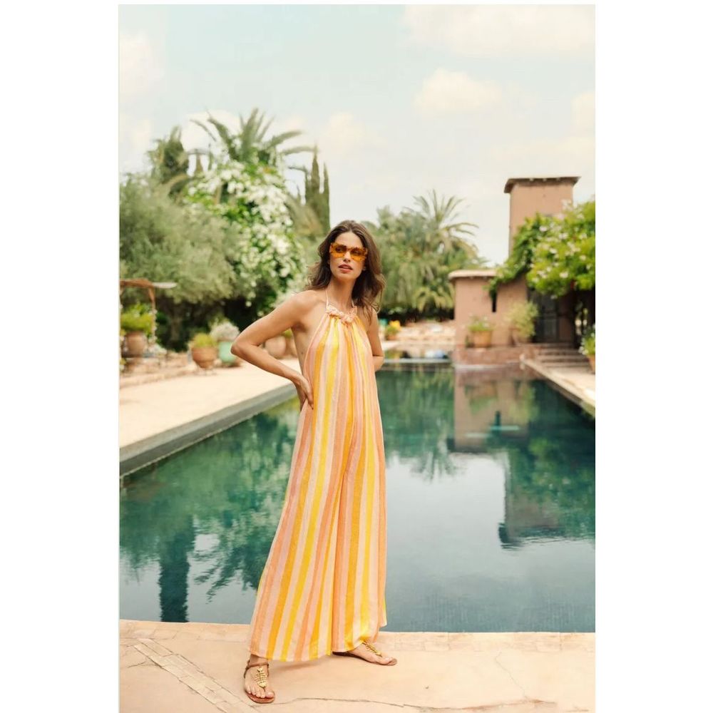 New Sundress SOPHIE JUMPSUIT MARBELLA MIX PEACH Size M/L